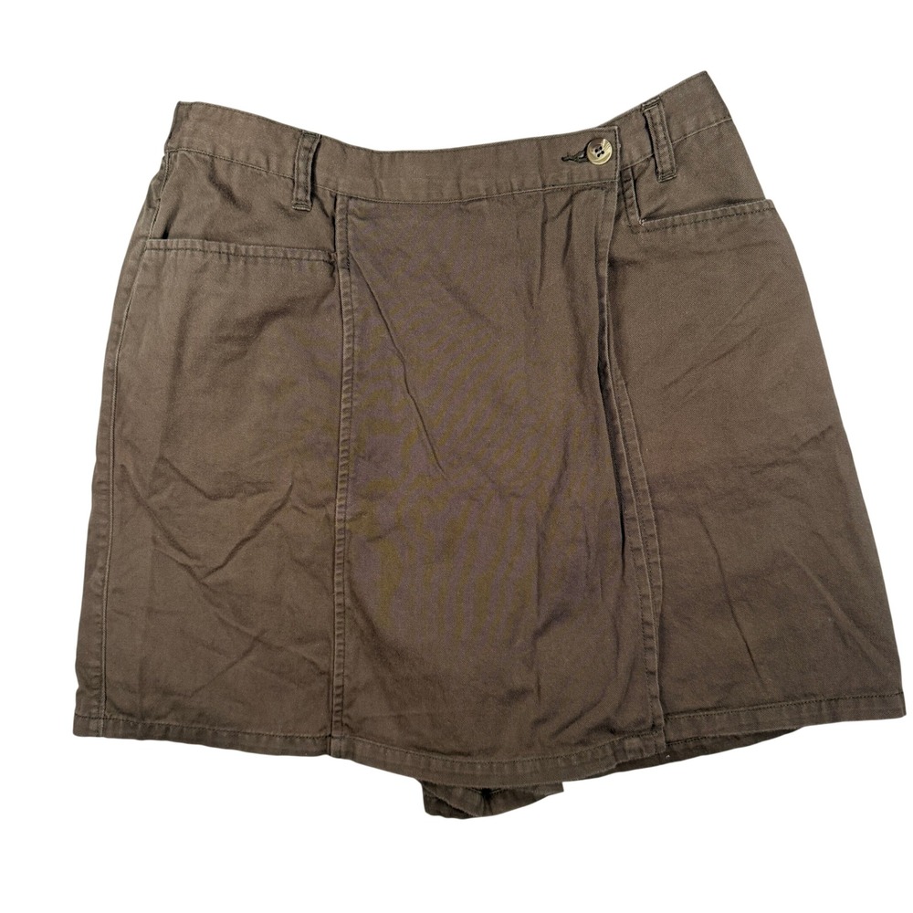 White Stag Forest Night Wrap Skort 8 Women Green Cotton Utility Twill